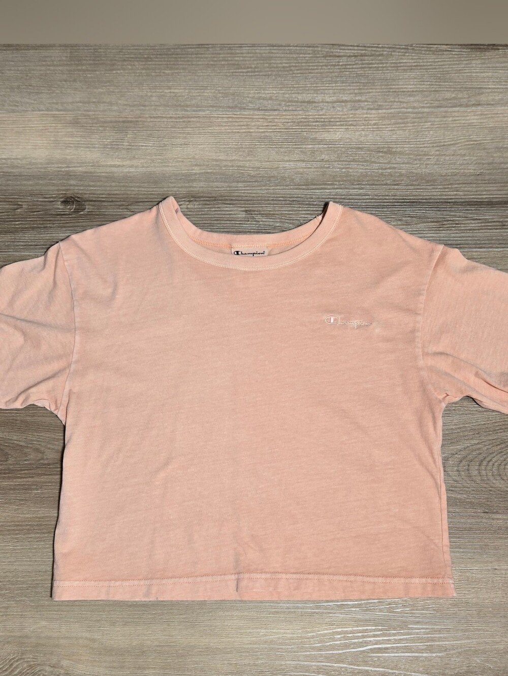 Champion Cropped Tee in Light Peach